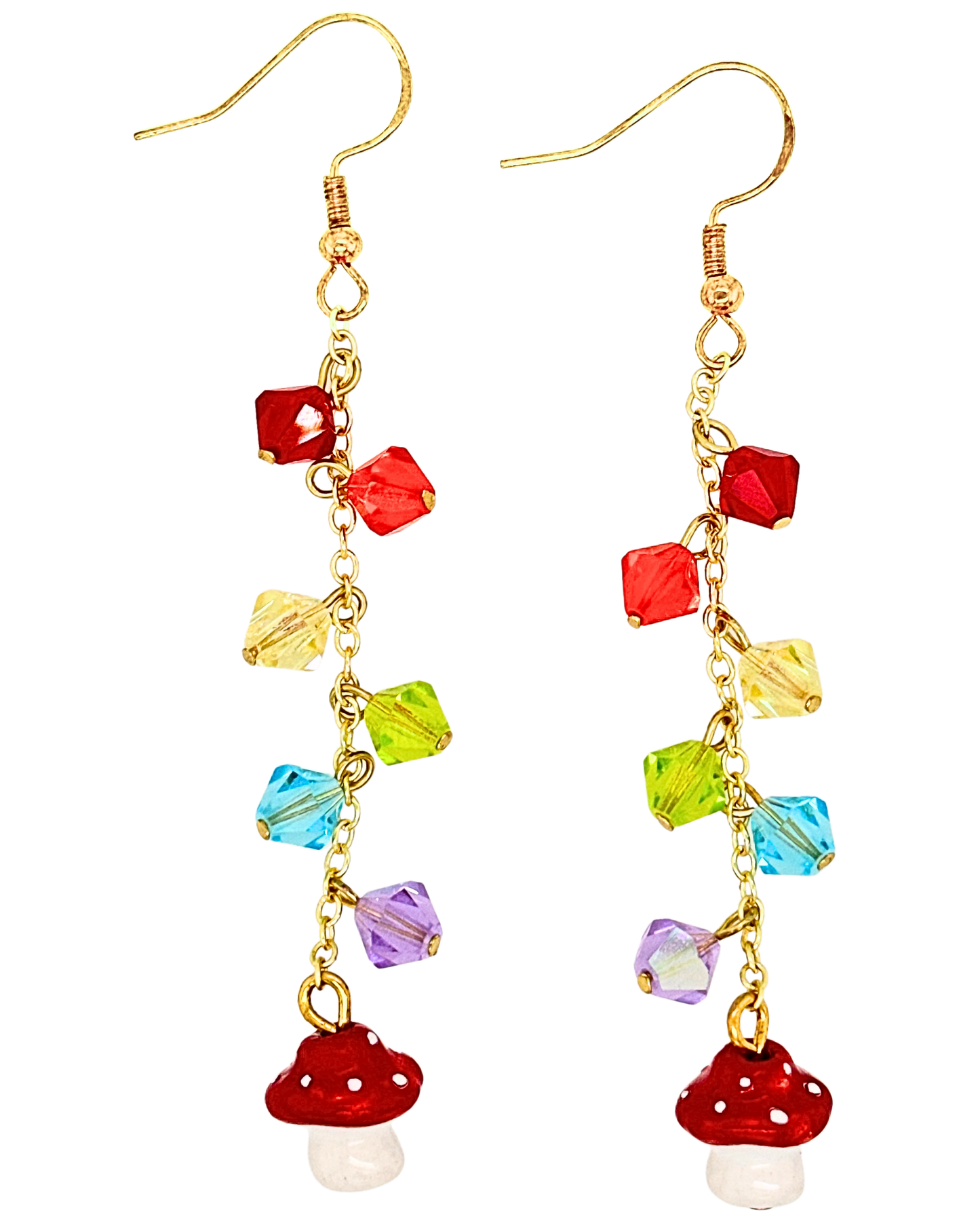 Enchanted Mushroom Earrings in Gold