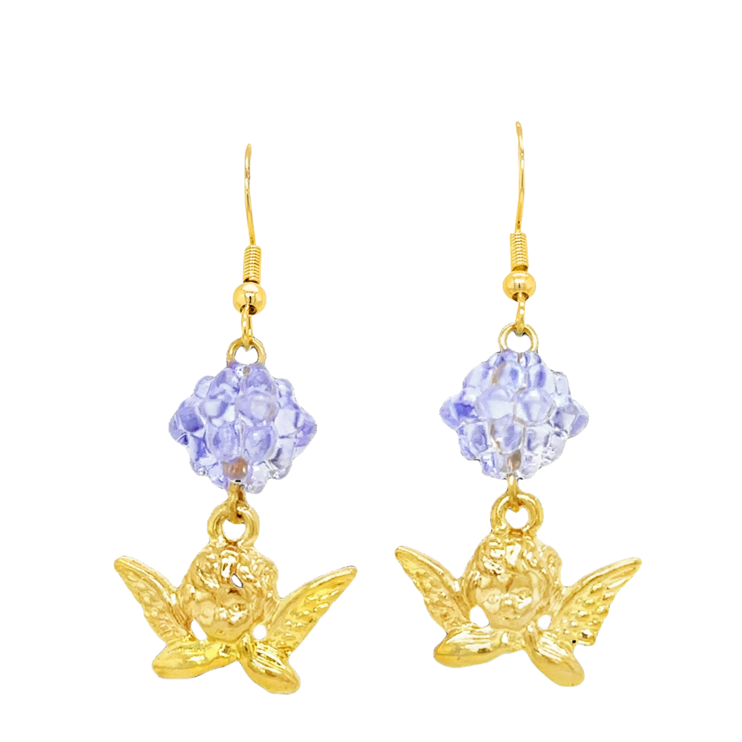 Konpeitō Angel Earrings in Gold