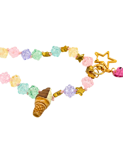 Ice Cream Shop Keychain Wristlet