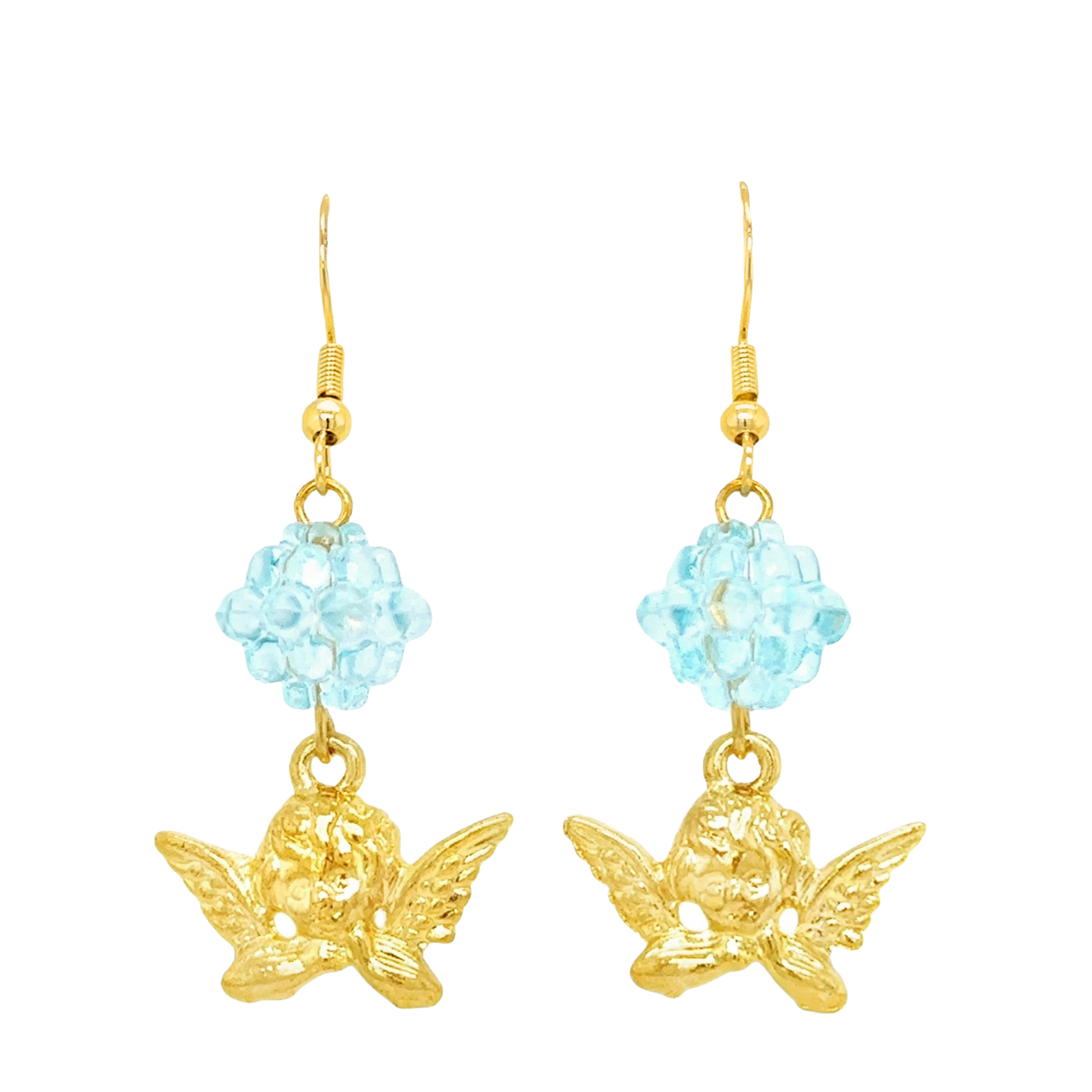 Konpeitō Angel Earrings in Gold