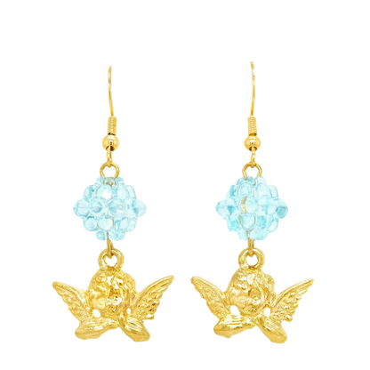 Konpeitō Angel Earrings in Gold