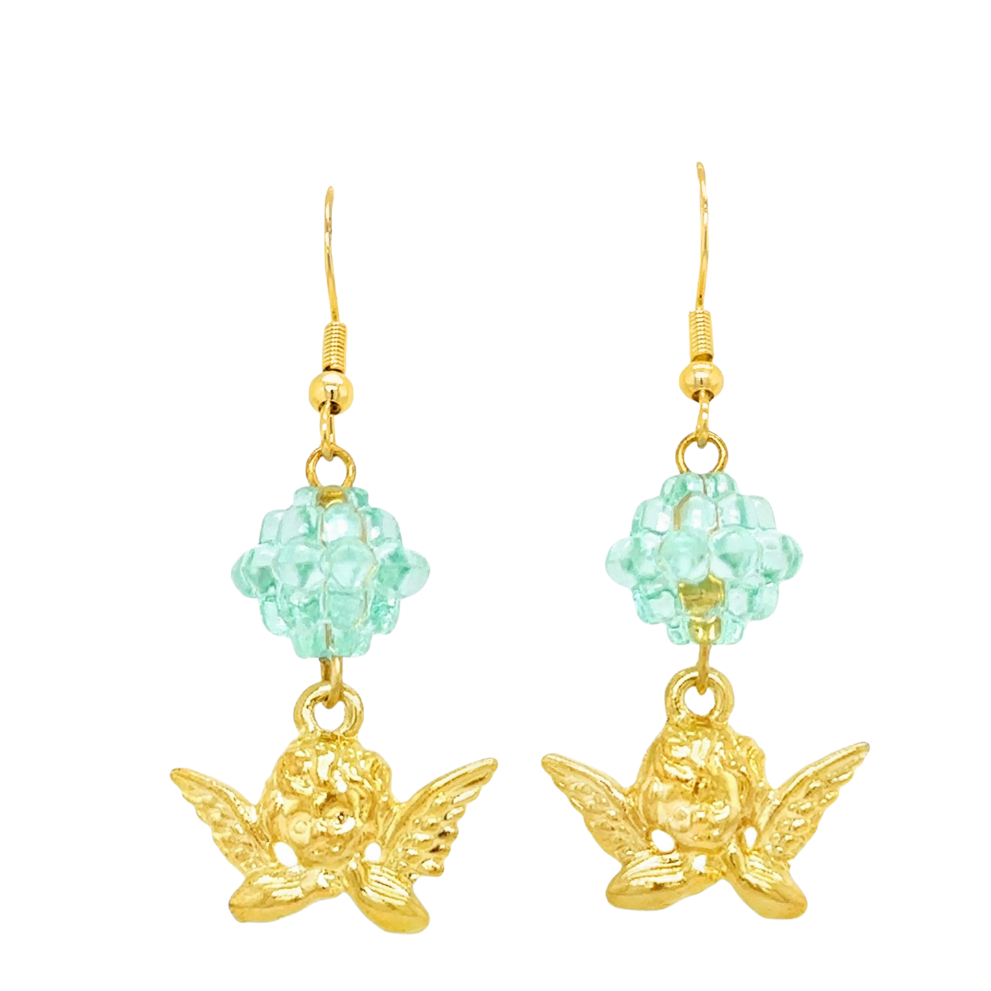 Konpeitō Angel Earrings in Gold