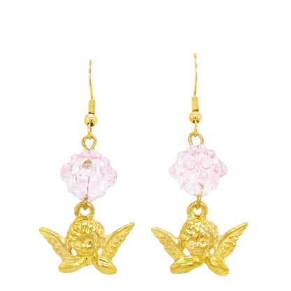 Konpeitō Angel Earrings in Gold