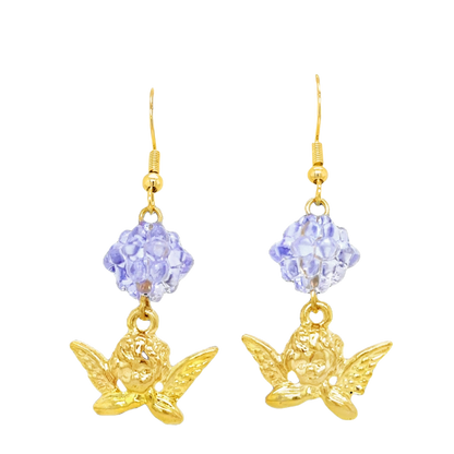 Konpeitō Angel Earrings in Gold