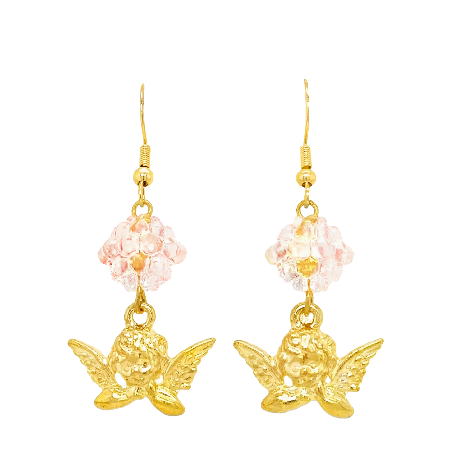 Konpeitō Angel Earrings in Gold