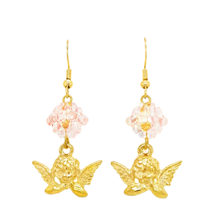 Konpeitō Angel Earrings in Gold