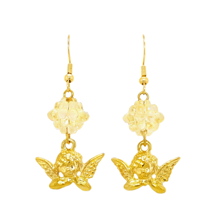 Konpeitō Angel Earrings in Gold