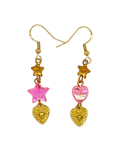 Starlit Hearts in Gold